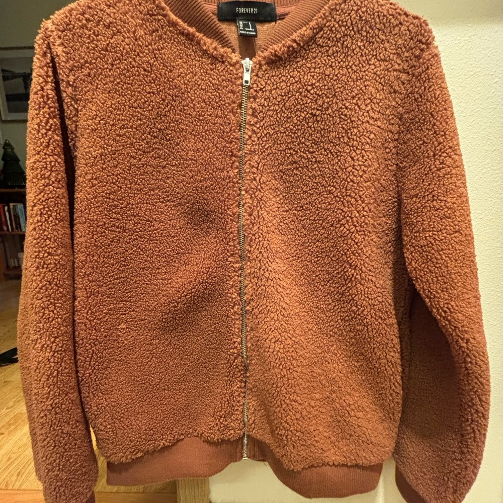 Forever 21 Rust Sherpa Jacket